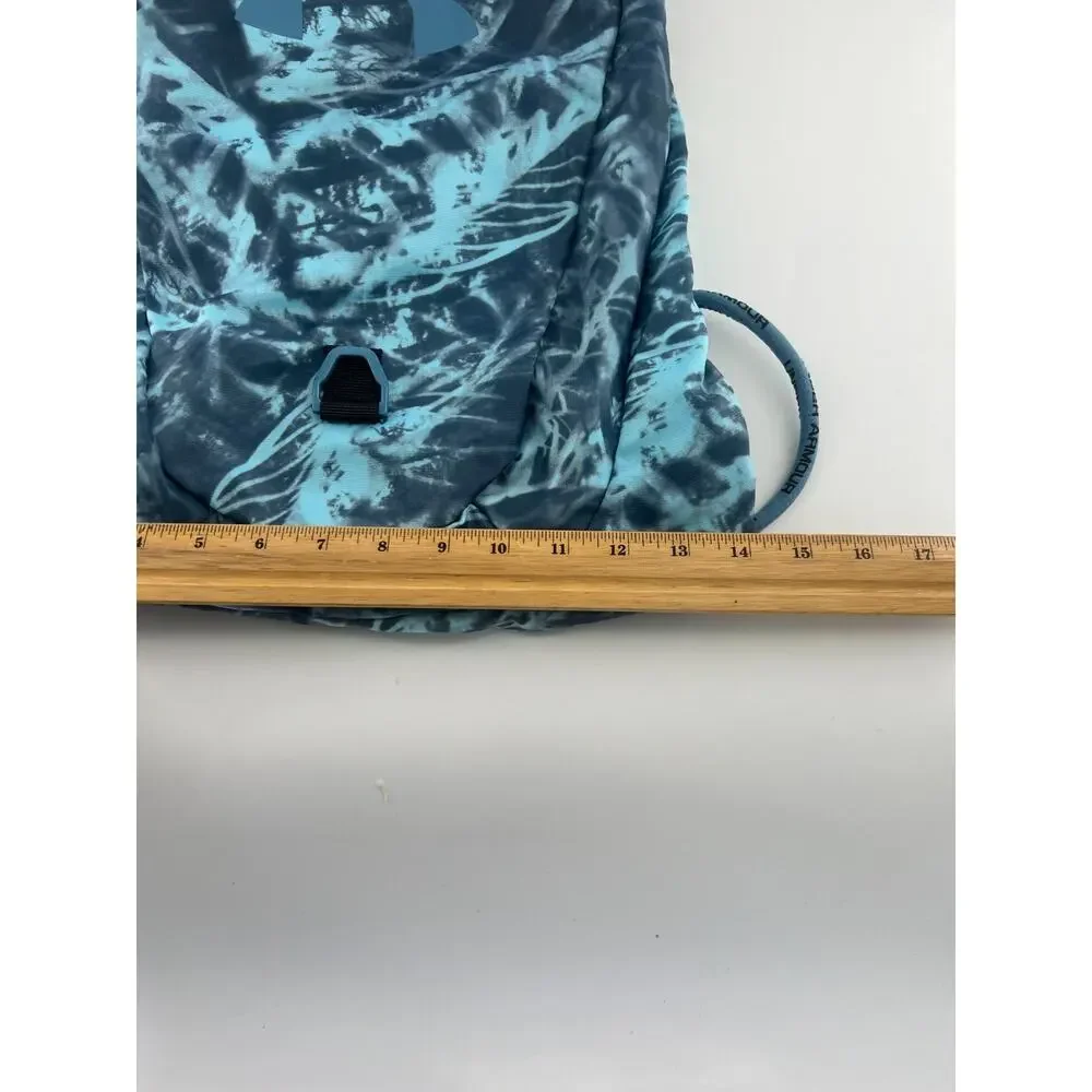 Under Armour Sack Backpack Blue Tie dye Camo School Cinch Bag Zippers